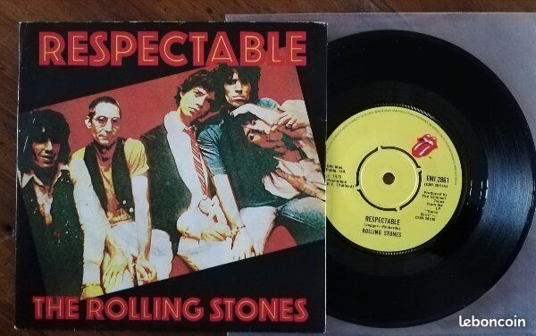 The Rolling Stones Respectable UK 45 7" PS 1978 (image 1)