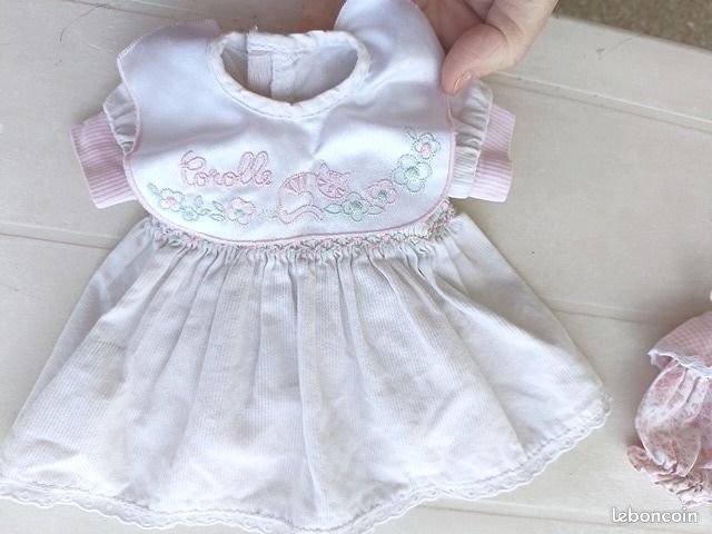 Robe Bébé Fille Blanche 18 Mois Vintage - Broderie Et Smocks - Coton - Très Bon État