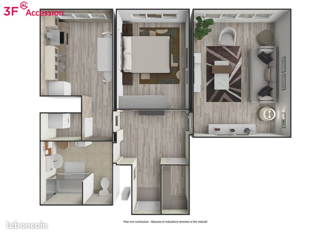 Appartement 2 pièces 53 m² · à Bonneuil-sur-Marne · 53 m² · 153 700 €