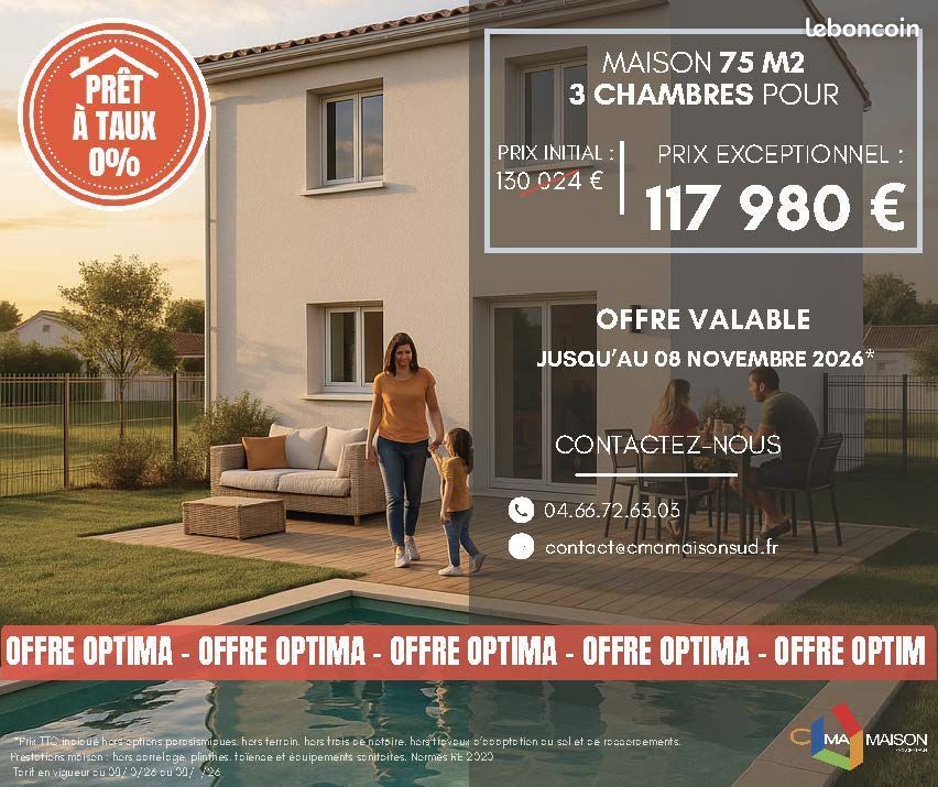 Maison 4 pièces 75 m² · à Montpezat · 75 m² · 207 970 €