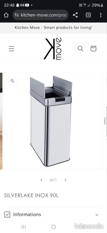 Cestino Automatico Silverlake 90L - Apertura A Infrarossi, Acciaio Inox, Elegante - Foto 10