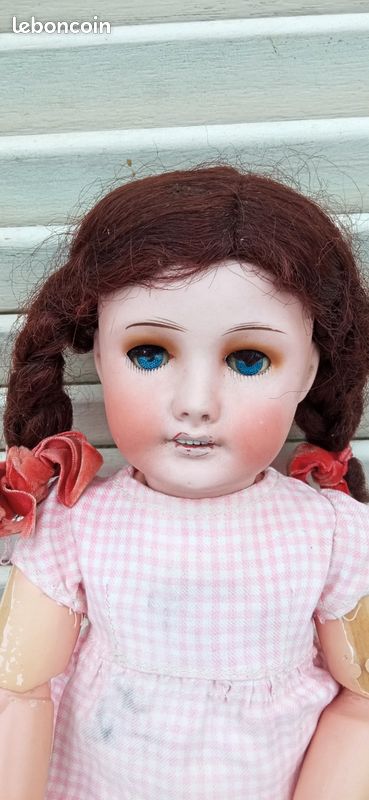 Poupée Ancienne Unis France 301 ERT - Vintage, à Restaurer Ou Pour Collection