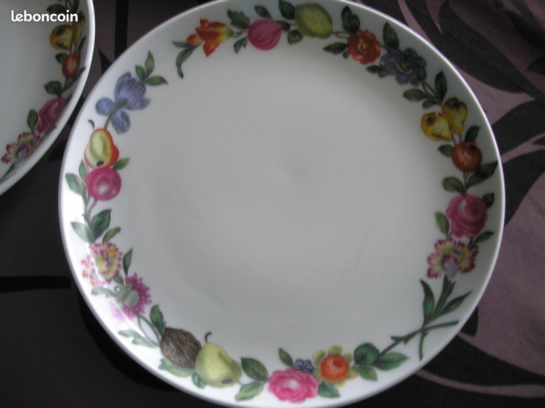 3 assiettes Porcelaine de Paris Les Quatre Saisons (image 2)
