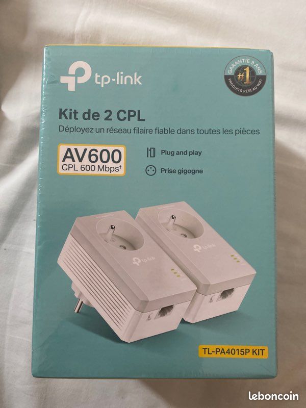 Kit de 2 CPL AV600 tp-link neuf dans l’emballage filmé (image 1)