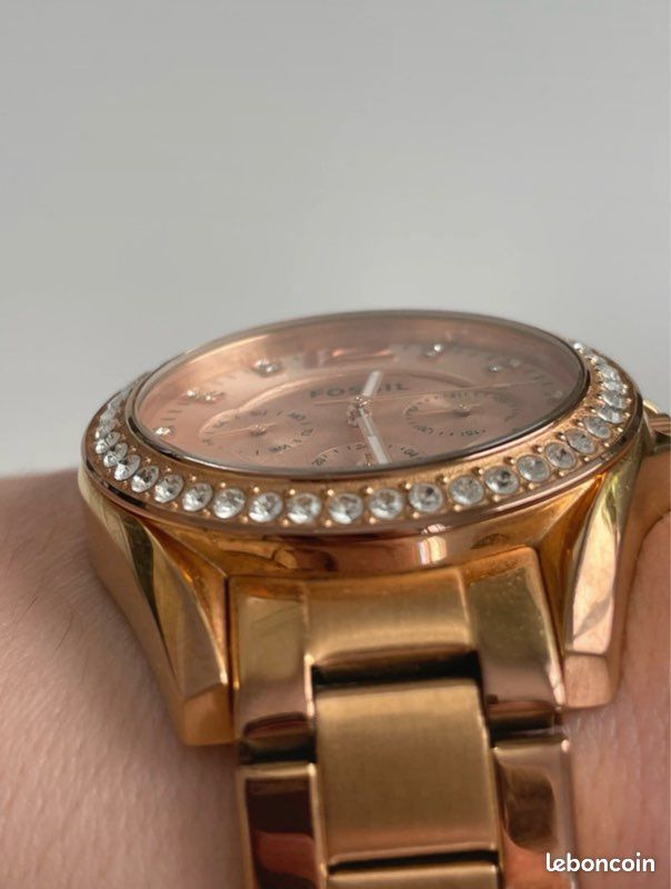Montre Riley Fossil - or rose - acier inoxydable (image 4)
