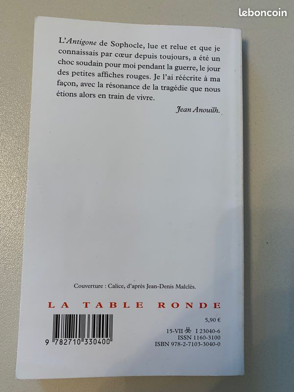 Livre Antigone de Jean Anouilh (image 3)