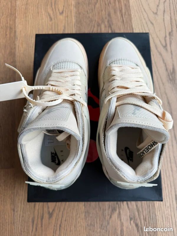 OFF-WHITE × Jor/dan Air 4 blanc cassé (image 4)