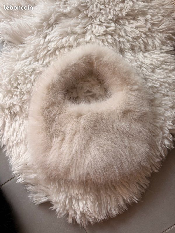 Sac en fausse fourrure - Blanc, noir, marron (image 6)