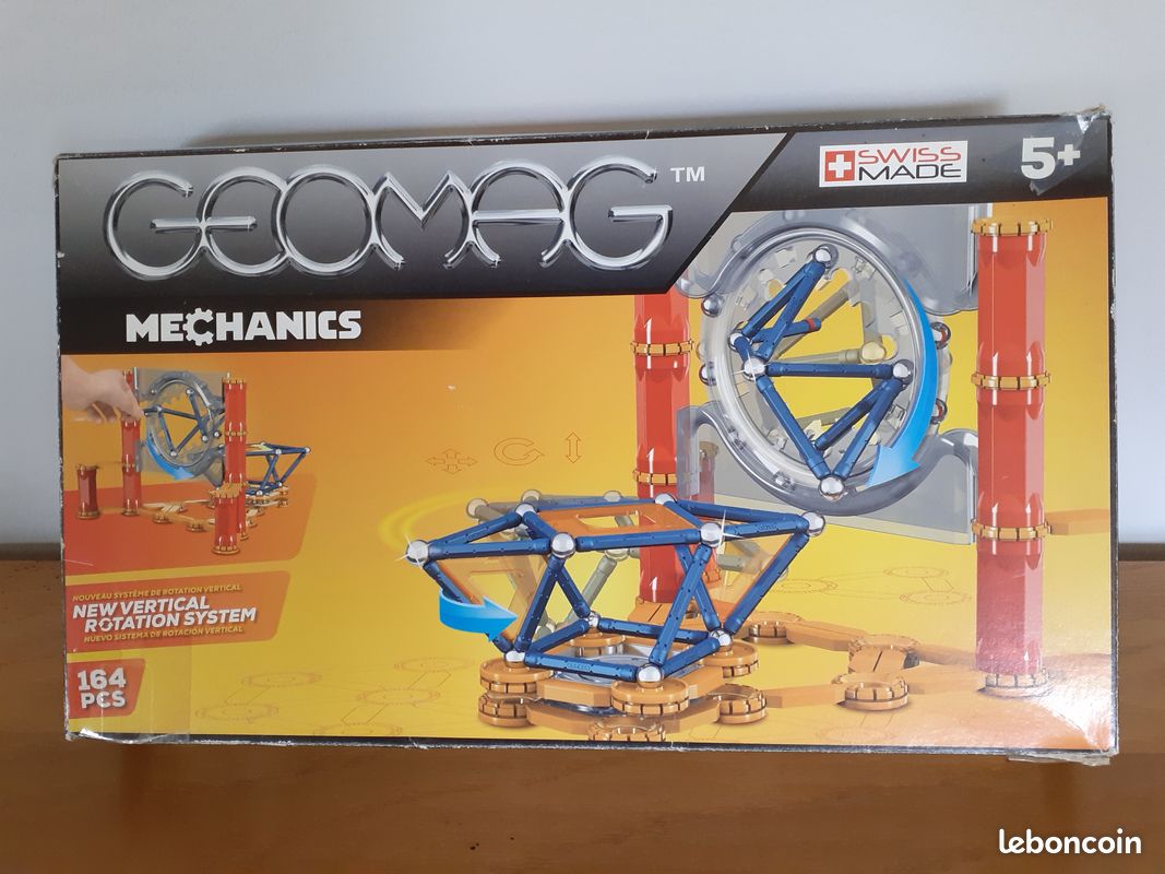 Jeu de construction Géomag Mechanics 164 pièces Jeux Jouets