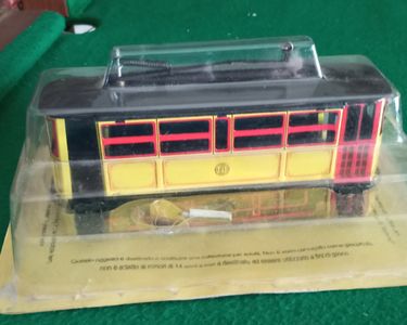 Jouet en tôle mécanique PAYA Tramway Barcelone - Environ 17,5 cm de