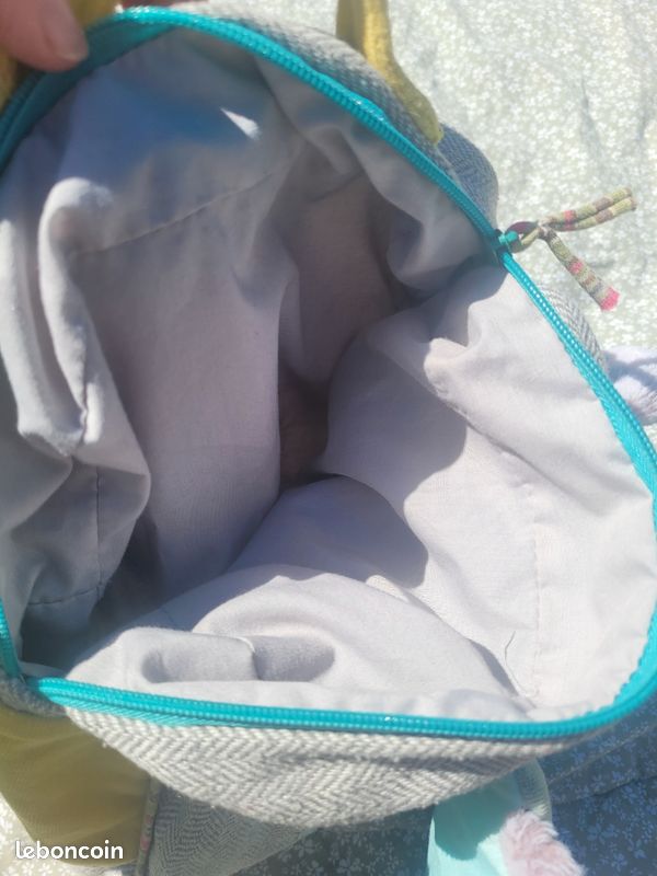 Sac à dos chat bleu Les pachats - Moulin Roty (image 3)