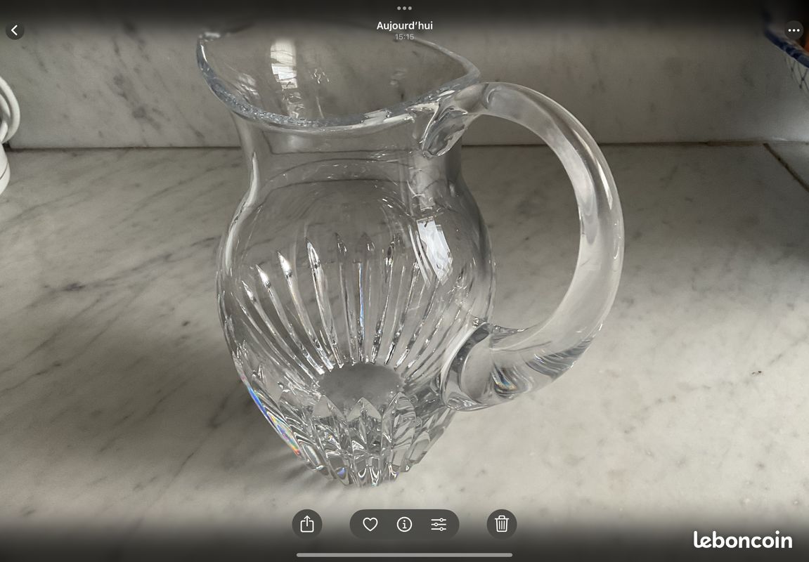 CHRISTOFLE Modèle ALBI SUPERBE PICHET BROC à EAU en MÉTAL ARGENTÉ 22 cm
