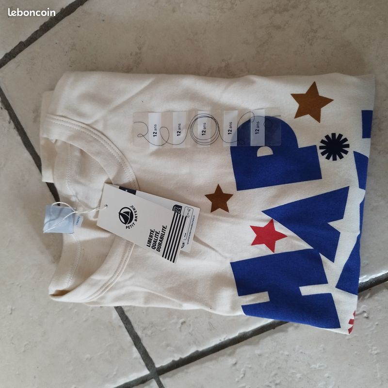 Petit bateau t shirt à manche longues 12 ans (image 2)