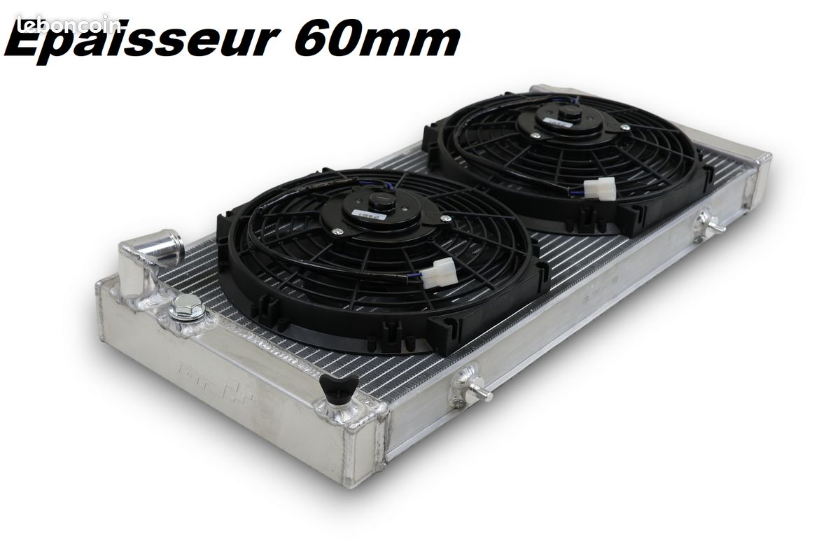Radiateur ALU Peugeot 205 309 GTI - 50 ou 60mm Epaisseur + ventilos Hte Perfos (image 3)