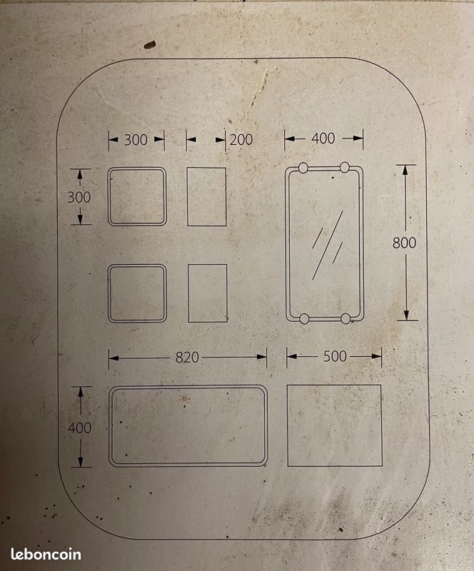 Meuble sous vasque salle de bain étagères et miroir (image 3)