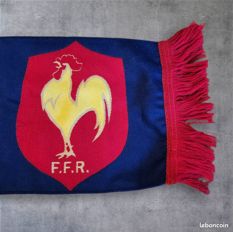 VINTAGE : Écharpe de rugby - Équipe de France (FRR) - Tournoi des 5 Nations - Collection