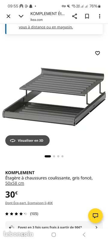Range chaussures Ikea KOMPLEMENT (image 5)