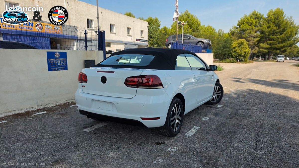 VW Golf 6 Cabriolet 1.6 TDI 105 – Look GTI – Modèle Unique – 120 686 km (image 2)