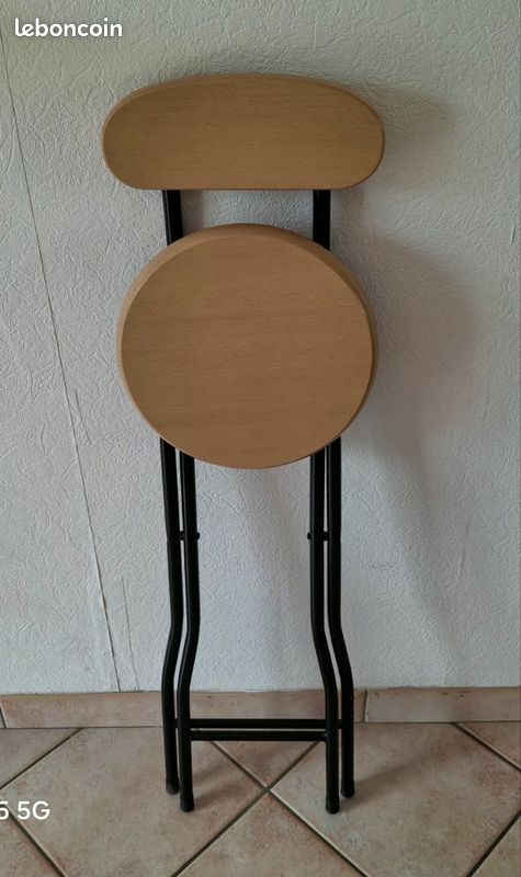 Chaise de bar en bois et acier (image 4)