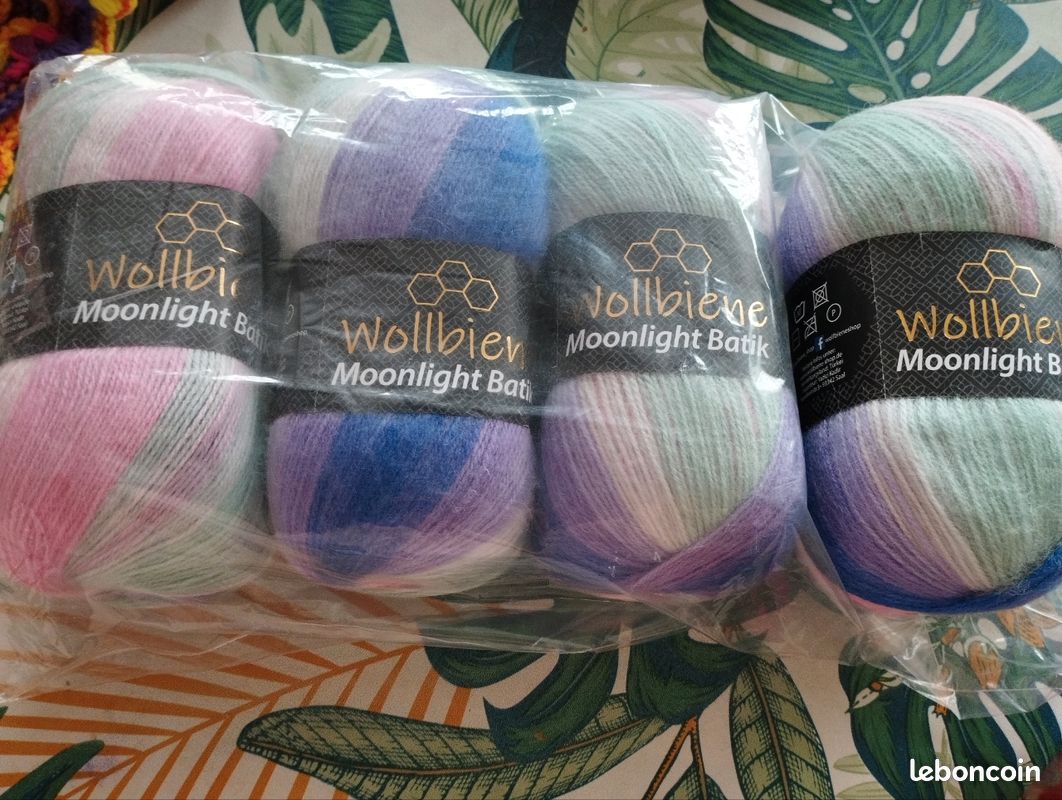 Lot 500g laine wollbiene Moonlight batik (image 4)