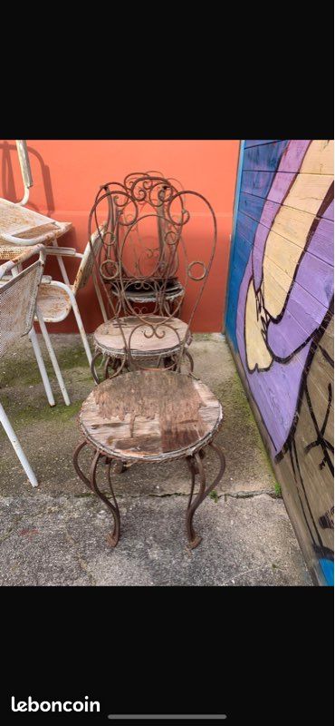 Chaise en fer forgé (image 1)