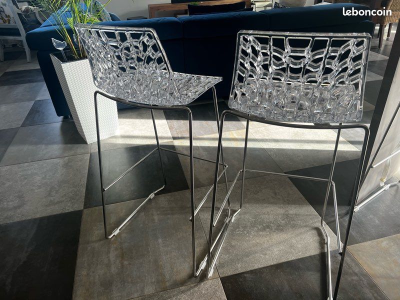 Tabouret design transparents lot de 2 (image 2)