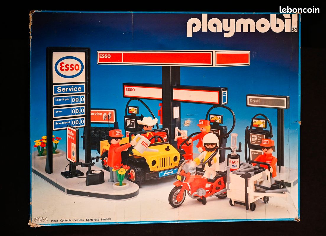 Vintage Playmobil Playmobil Gas Station Esso Playmobil Service