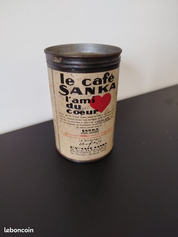 ANCIENNE BOITE BAKELITE PROMO CAFE SANKA