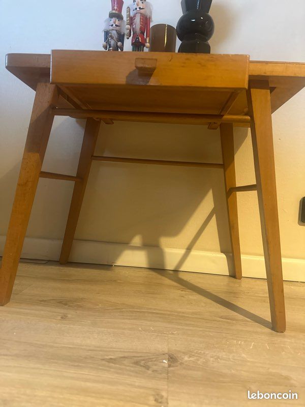 🏷️ Bureau / table de chevet enfant vintage "La Baumann " (Style Compas (image 10)