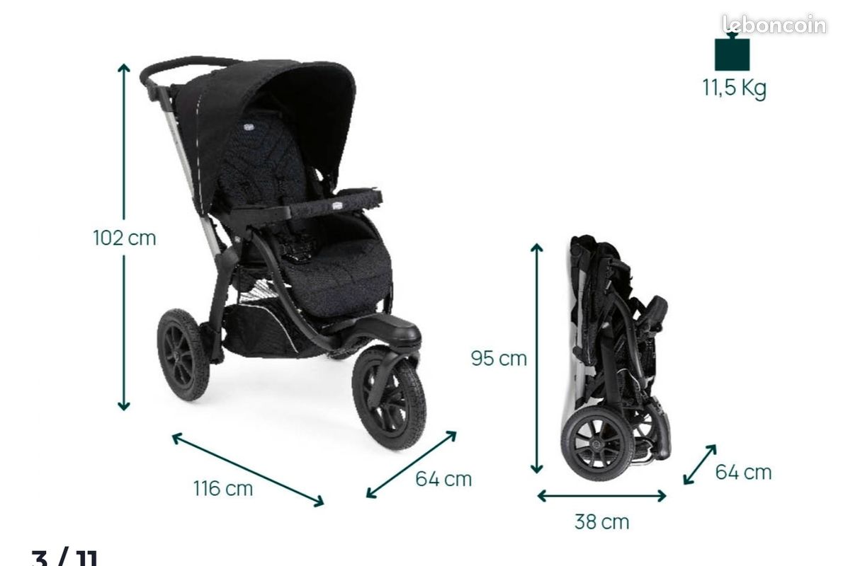 Poussette Canne Roues Poussette Bebe Chicco En Chicco Trio