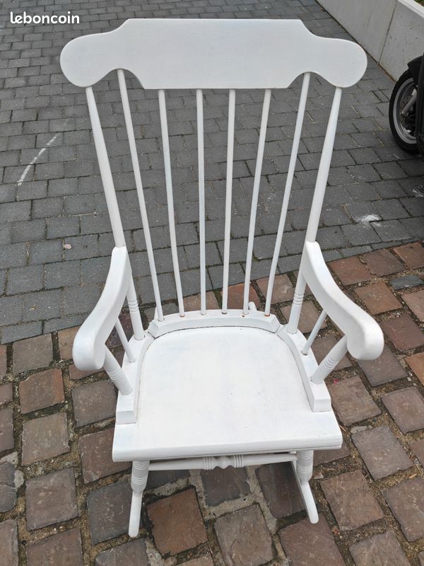 Rocking chair blanc (image 1)