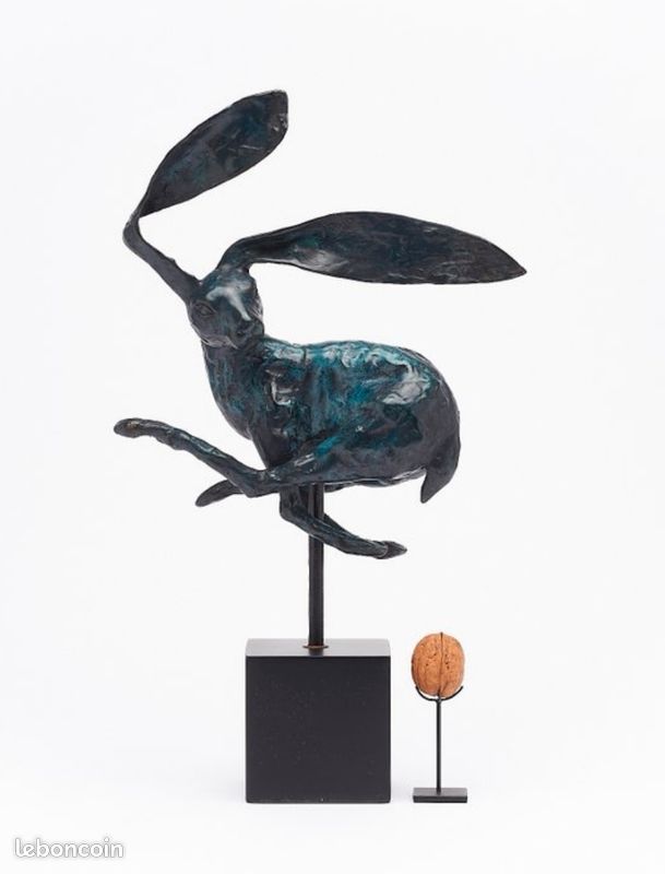 Sculpture Bronze Lièvre (image 1)