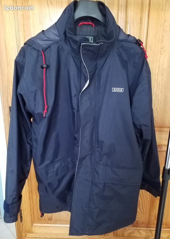 Veste Coupe-vent Vintage Greg Norman - Taille L, Noire, Capuche Emballable, Parfait état