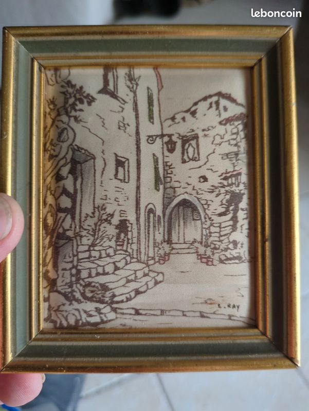 Petit tableau peinture sur soie (image 2)