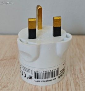 Adaptateur Prise Angleterre Vers France - Prise Mâle UK Vers Femelle Française - Voyage UK/FR