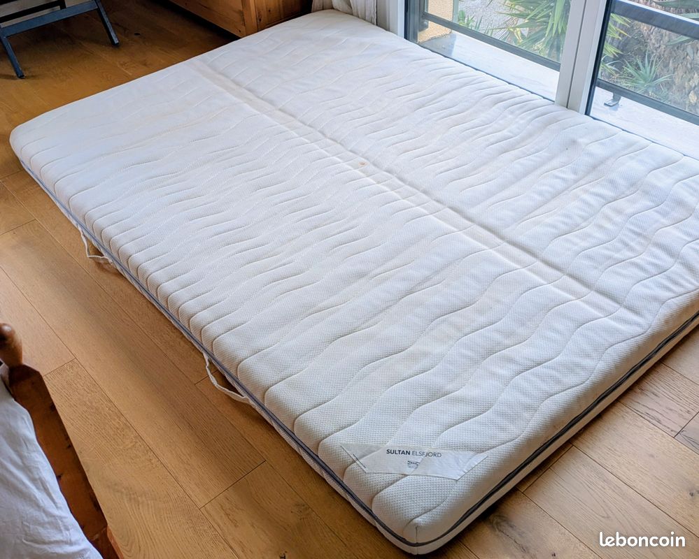 Matelas Mousse IKEA Åsvang 140x190x12 Cm - Blanc - Occasion TB état (Garantie 10 Ans)
