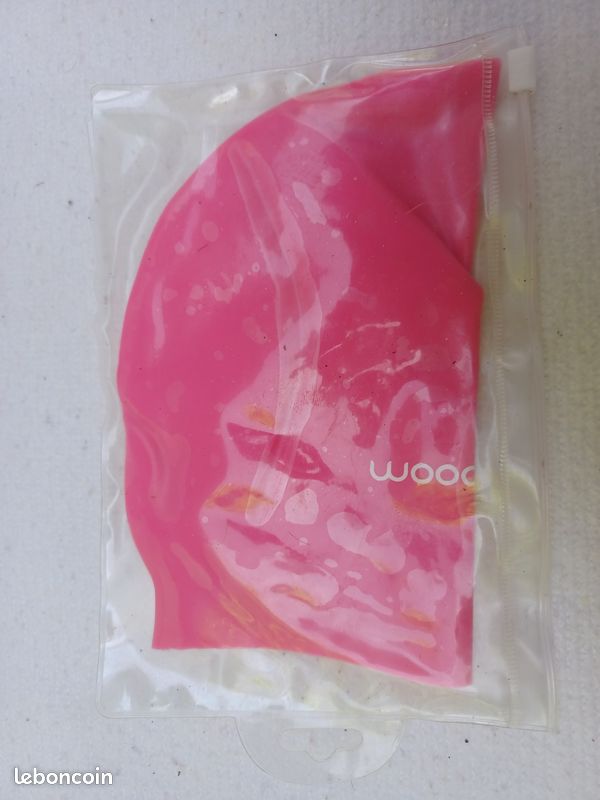 Bonnet de bain rose unspoom rose adulte neuf (image 3)