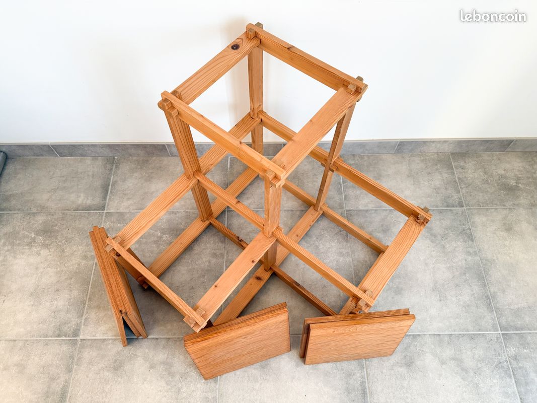 Etagère, bibliothèque en pin, années 70/80' (image 6)