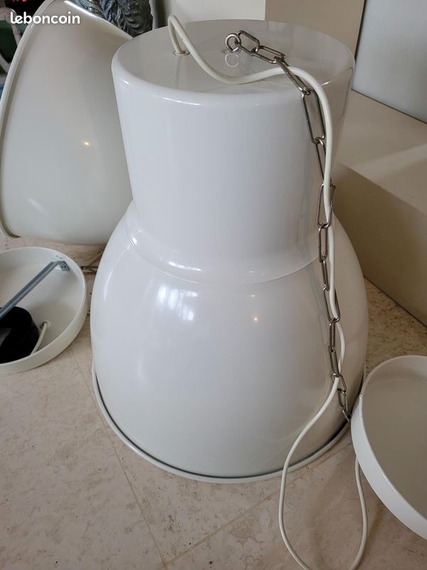 Deux suspensions IKEA métal Dia. 47 en bas et 25 en haut Hauteur 50 cm (image 3)