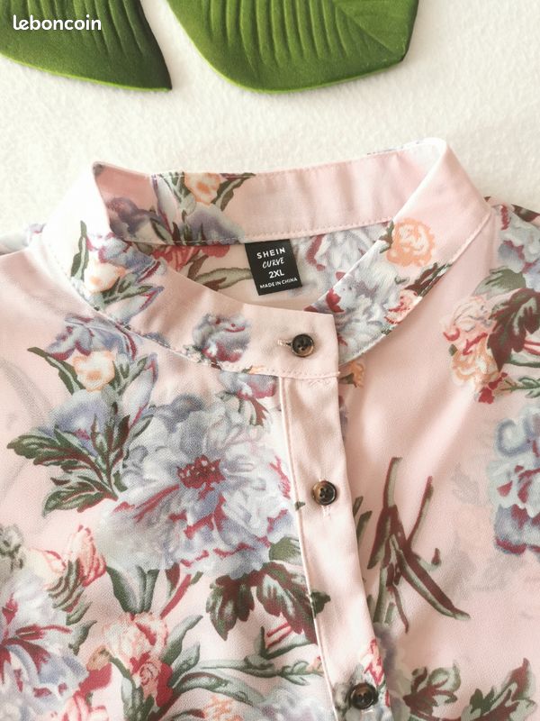 Tunique Blouse En Mousseline – Taille 48, Multicouleur, Neuve Avec étiquettes
