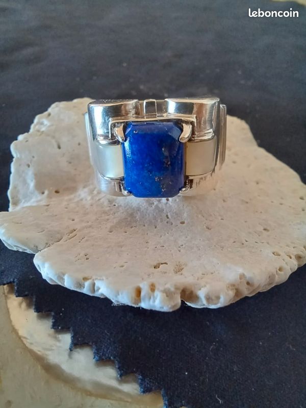 Bague Femme Argent Lapis Lazuli Thanina Bijoux - Taille 54, Pierre Bleue, Neuf Avec étiquettes