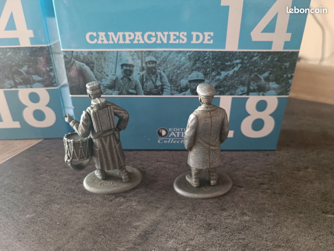 Figurine chauffeur de taxi + tambour d'infanterie, campagne 14/18 (image 2)