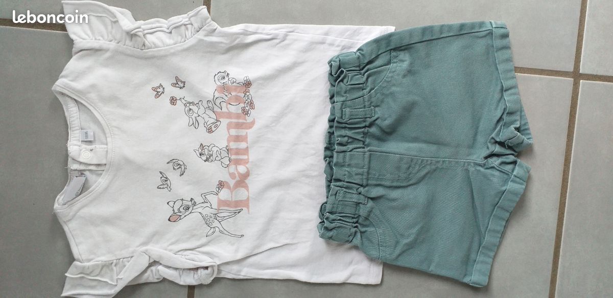 Lot shorts fille 18 mois (image 2)