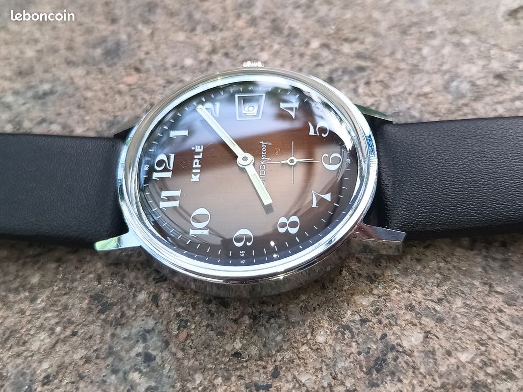 Montre Mécanique Vintage KIPLE ESPANA 1982 - 34mm, Boîtier Chromé, Révisée