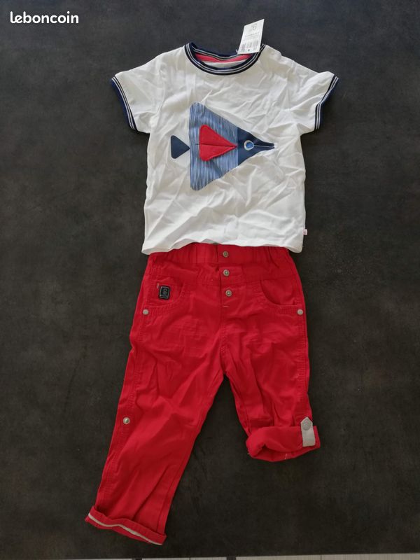 NEUF - Tenue garçon OBAIBI 18/23 mois été - Pantalon/pantacourt (nanoune) (image 1)