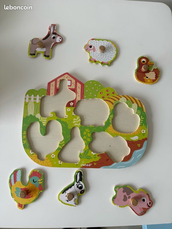 Puzzle happy farm Janod (image 2)