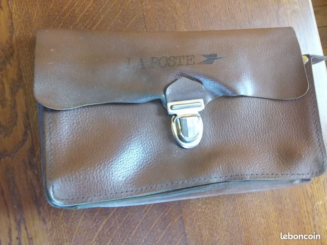 Sacoche cuir Vintage La Poste PTT Collection