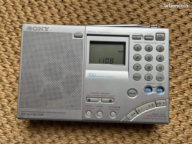 Sony ICF-2010 PLL Synthesized Receiver AIR/FM/LW/MW/SW Shortwave Radio * AS IS e