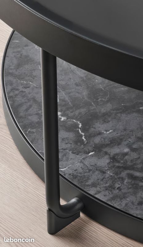 Table basse en verre noir (image 2)