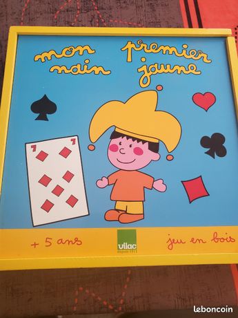 Ancien Jeu Nain Jaune Complet (boîte Vide) En Bois Et Carton - Jullien Logeat